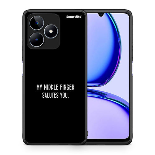 Θήκη Realme C53 Salute από τη Smartfits με σχέδιο στο πίσω μέρος και μαύρο περίβλημα | Realme C53 Salute case with colorful back and black bezels