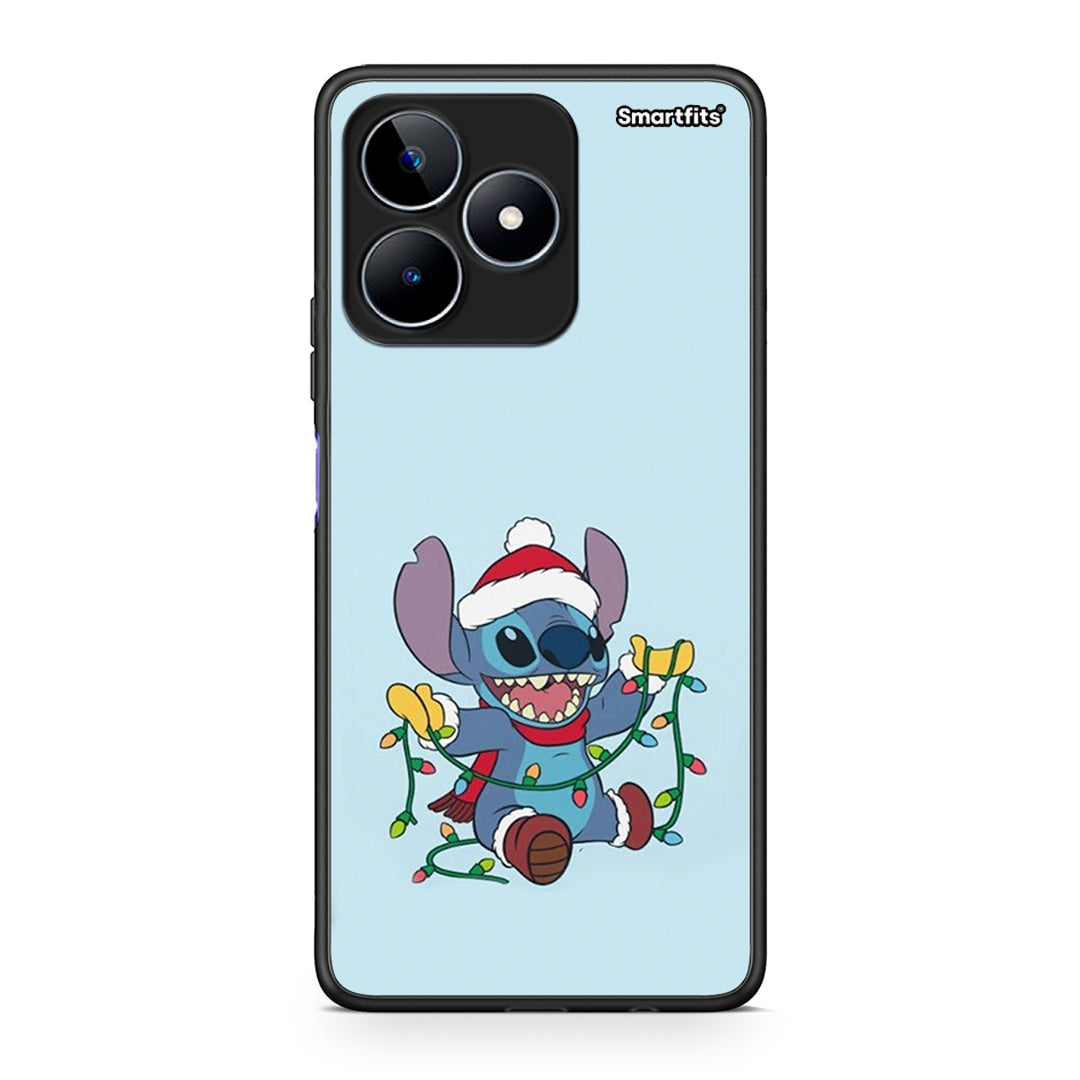 Realme C53 Santa Stich θήκη από τη Smartfits με σχέδιο στο πίσω μέρος και μαύρο περίβλημα | Smartphone case with colorful back and black bezels by Smartfits