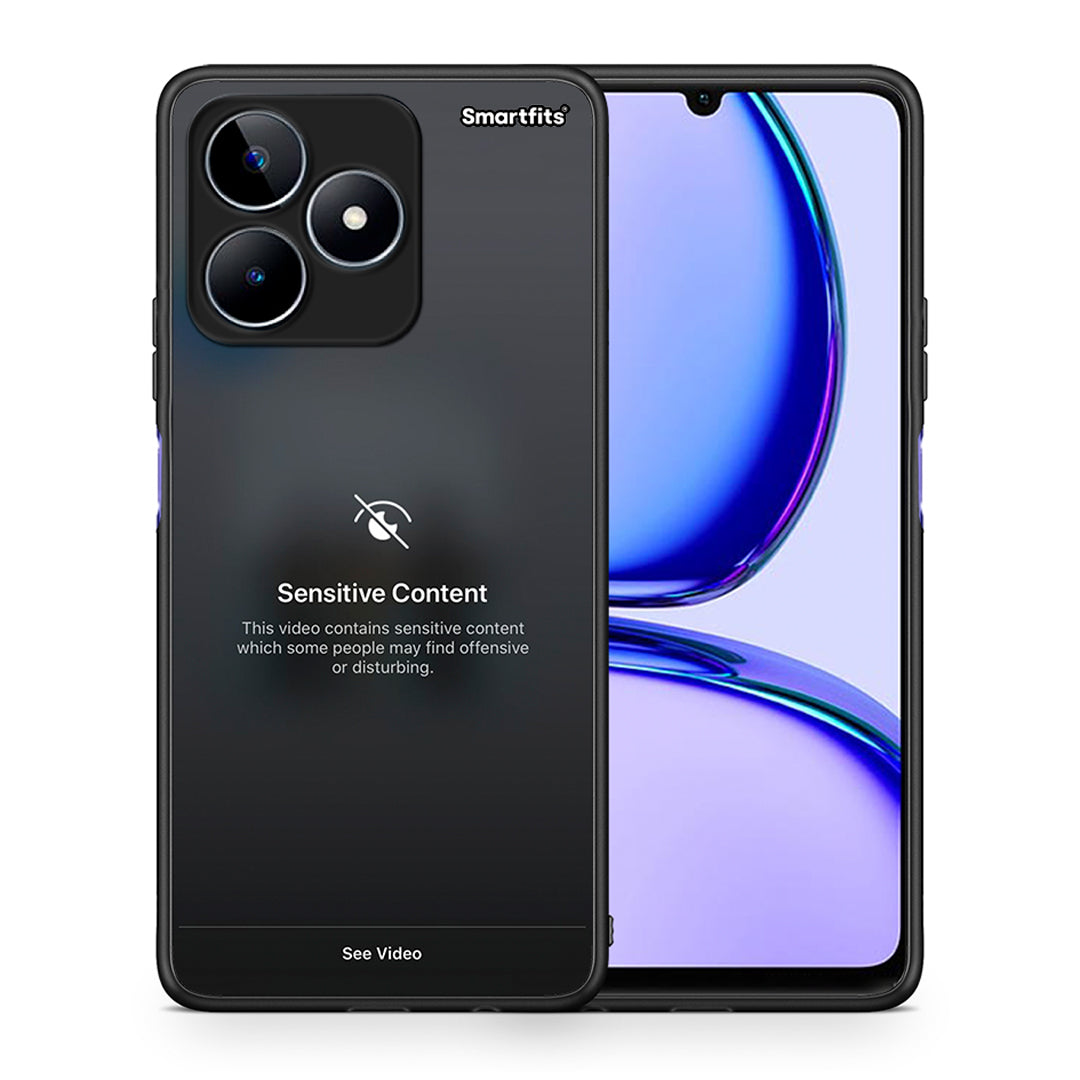Θήκη Realme C53 Sensitive Content από τη Smartfits με σχέδιο στο πίσω μέρος και μαύρο περίβλημα | Realme C53 Sensitive Content case with colorful back and black bezels