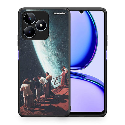 Θήκη Realme C53 Surreal View από τη Smartfits με σχέδιο στο πίσω μέρος και μαύρο περίβλημα | Realme C53 Surreal View case with colorful back and black bezels