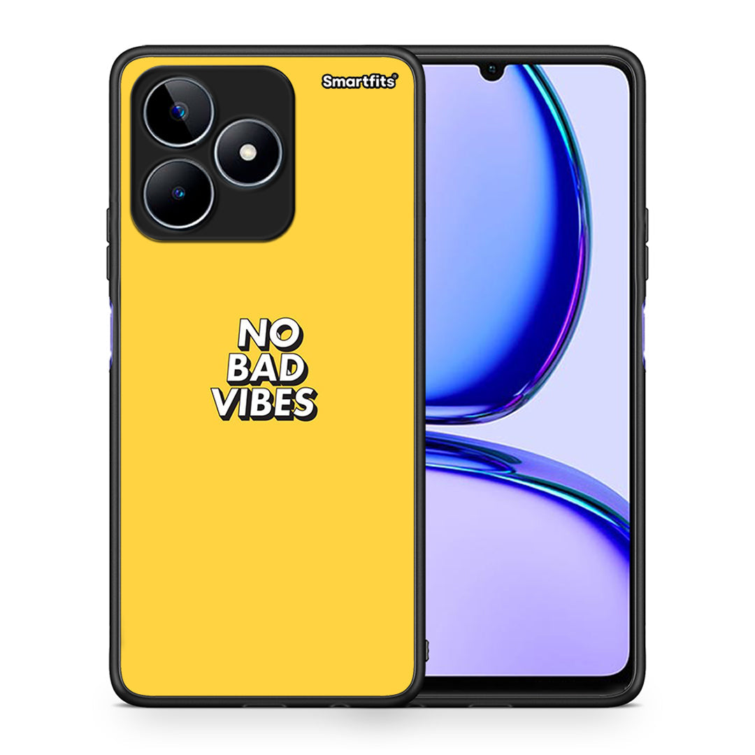 Θήκη Realme C53 Vibes Text από τη Smartfits με σχέδιο στο πίσω μέρος και μαύρο περίβλημα | Realme C53 Vibes Text case with colorful back and black bezels