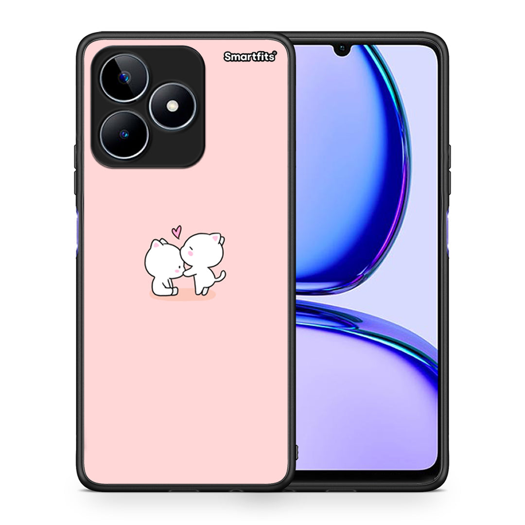 Θήκη Realme C53 Love Valentine από τη Smartfits με σχέδιο στο πίσω μέρος και μαύρο περίβλημα | Realme C53 Love Valentine case with colorful back and black bezels