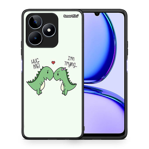 Θήκη Realme C53 Rex Valentine από τη Smartfits με σχέδιο στο πίσω μέρος και μαύρο περίβλημα | Realme C53 Rex Valentine case with colorful back and black bezels