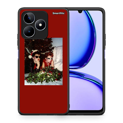 Θήκη Realme C53 Waiting For Xmas από τη Smartfits με σχέδιο στο πίσω μέρος και μαύρο περίβλημα | Realme C53 Waiting For Xmas case with colorful back and black bezels