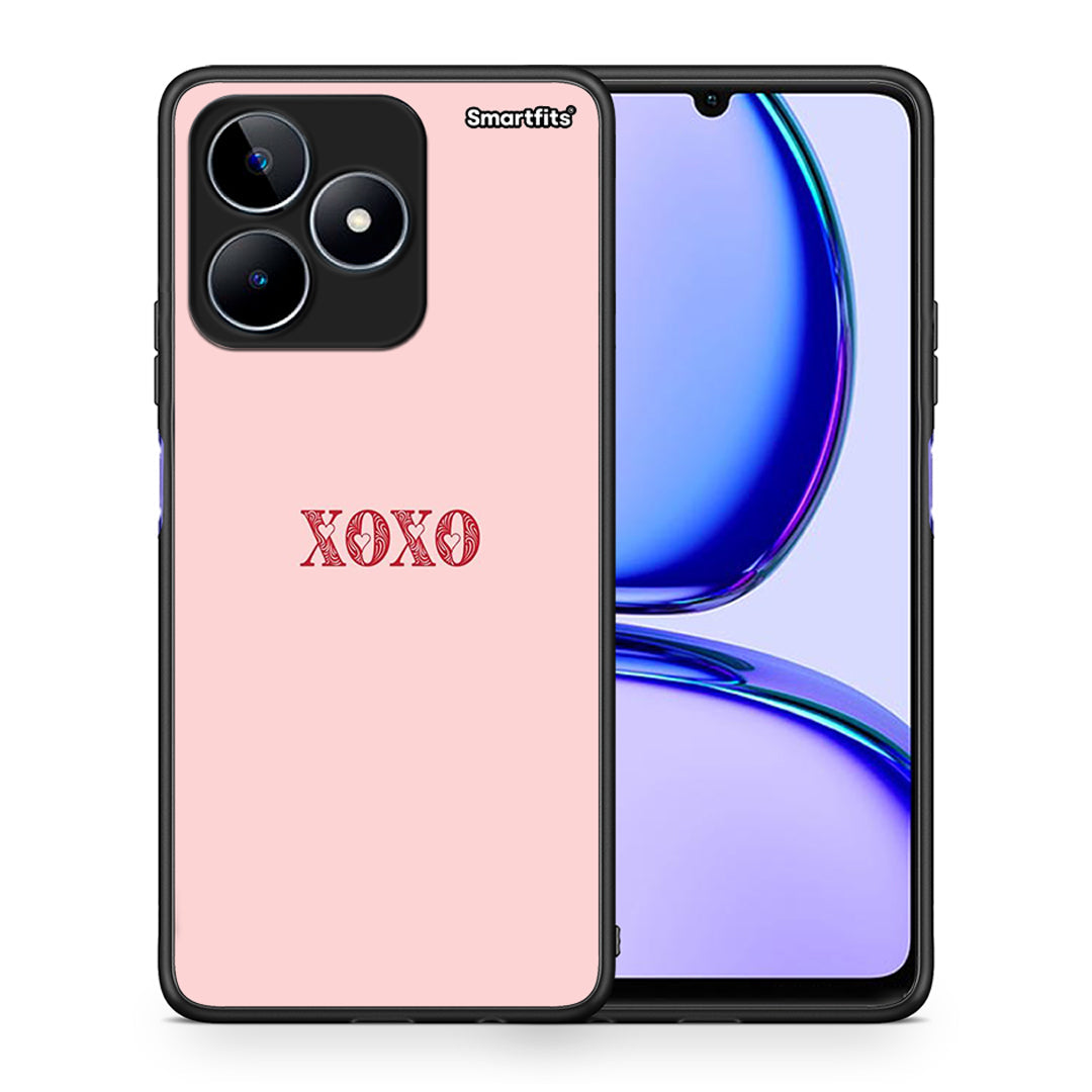 Θήκη Realme C53 XOXO Love από τη Smartfits με σχέδιο στο πίσω μέρος και μαύρο περίβλημα | Realme C53 XOXO Love case with colorful back and black bezels