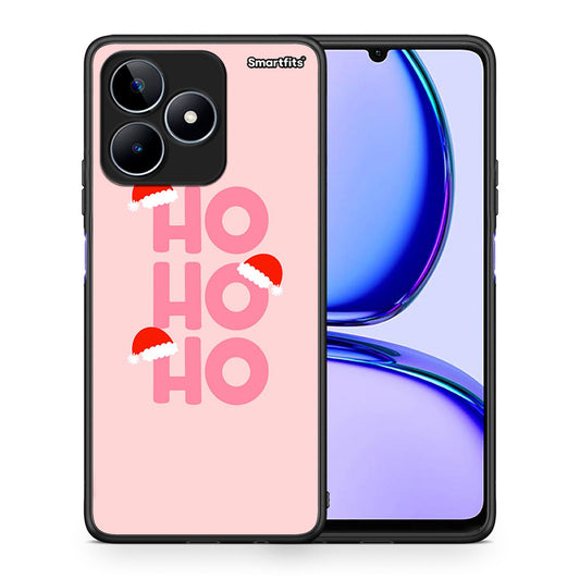 Θήκη Realme C53 Xmas Ho Ho Ho από τη Smartfits με σχέδιο στο πίσω μέρος και μαύρο περίβλημα | Realme C53 Xmas Ho Ho Ho case with colorful back and black bezels