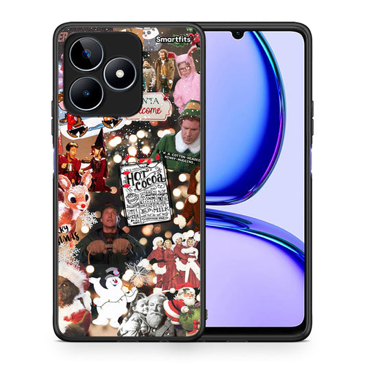 Θήκη Realme C53 Xmas Movies από τη Smartfits με σχέδιο στο πίσω μέρος και μαύρο περίβλημα | Realme C53 Xmas Movies case with colorful back and black bezels