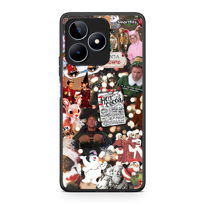 Realme C53 Xmas Movies θήκη από τη Smartfits με σχέδιο στο πίσω μέρος και μαύρο περίβλημα | Smartphone case with colorful back and black bezels by Smartfits