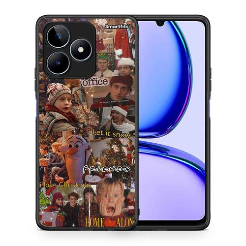 Θήκη Realme C53 Xmas Wishes από τη Smartfits με σχέδιο στο πίσω μέρος και μαύρο περίβλημα | Realme C53 Xmas Wishes case with colorful back and black bezels