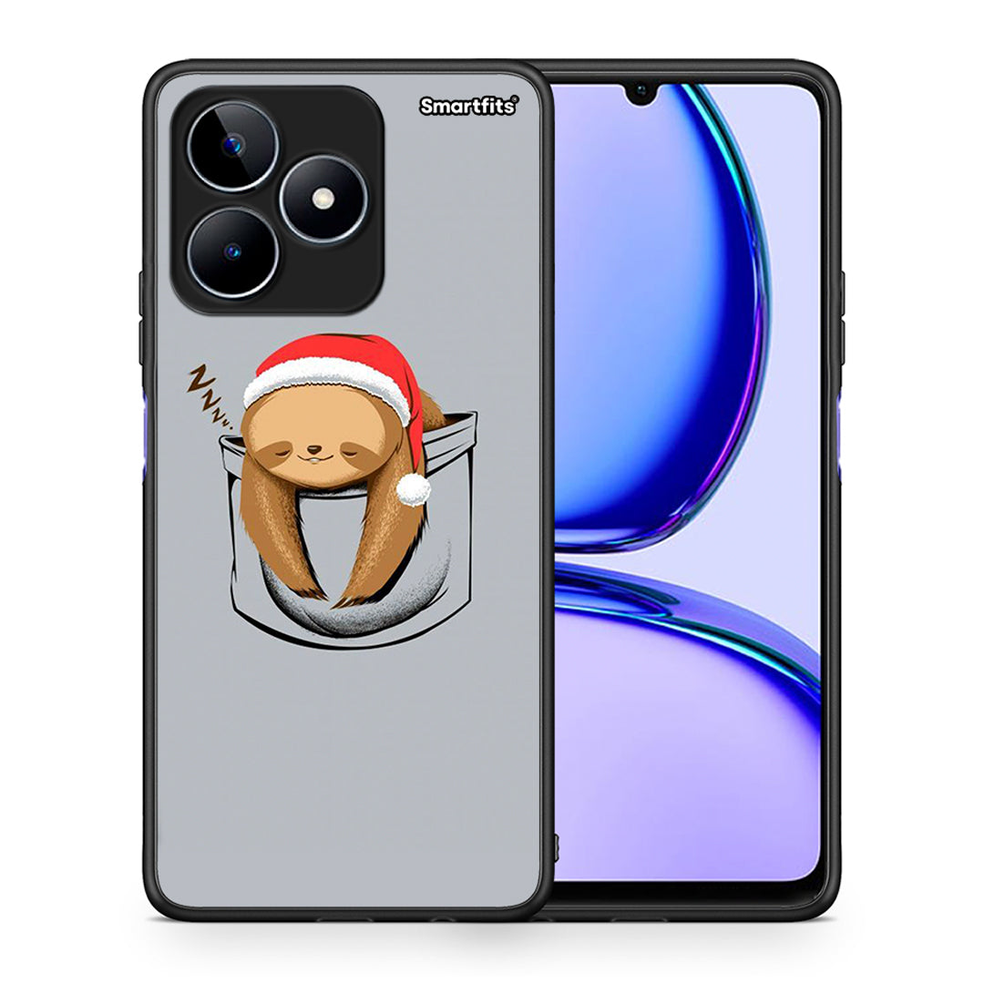 Θήκη Realme C53 Xmas Zzzz από τη Smartfits με σχέδιο στο πίσω μέρος και μαύρο περίβλημα | Realme C53 Xmas Zzzz case with colorful back and black bezels