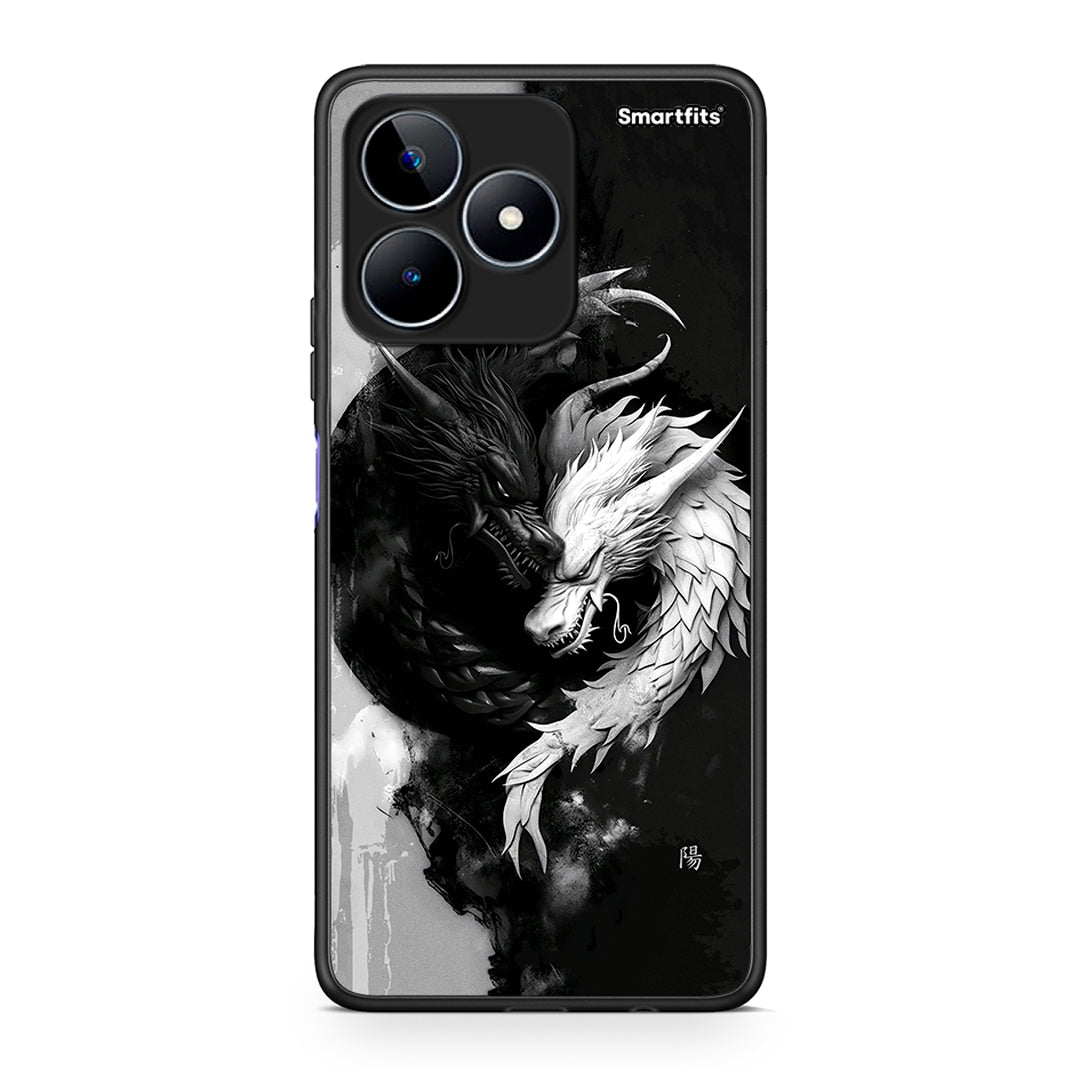 Realme C53 Yin Yang Θήκη από τη Smartfits με σχέδιο στο πίσω μέρος και μαύρο περίβλημα | Smartphone case with colorful back and black bezels by Smartfits