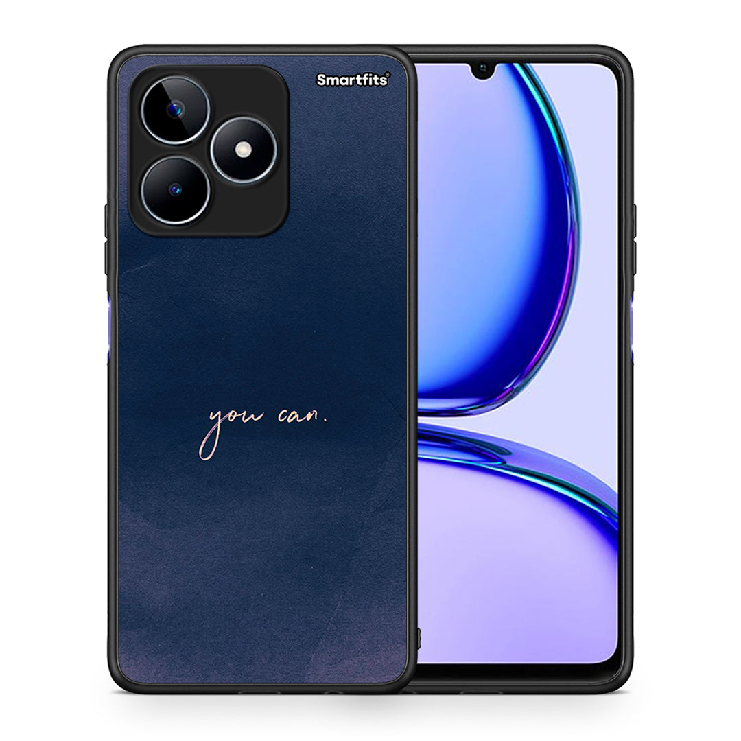 Θήκη Realme C53 You Can από τη Smartfits με σχέδιο στο πίσω μέρος και μαύρο περίβλημα | Realme C53 You Can case with colorful back and black bezels