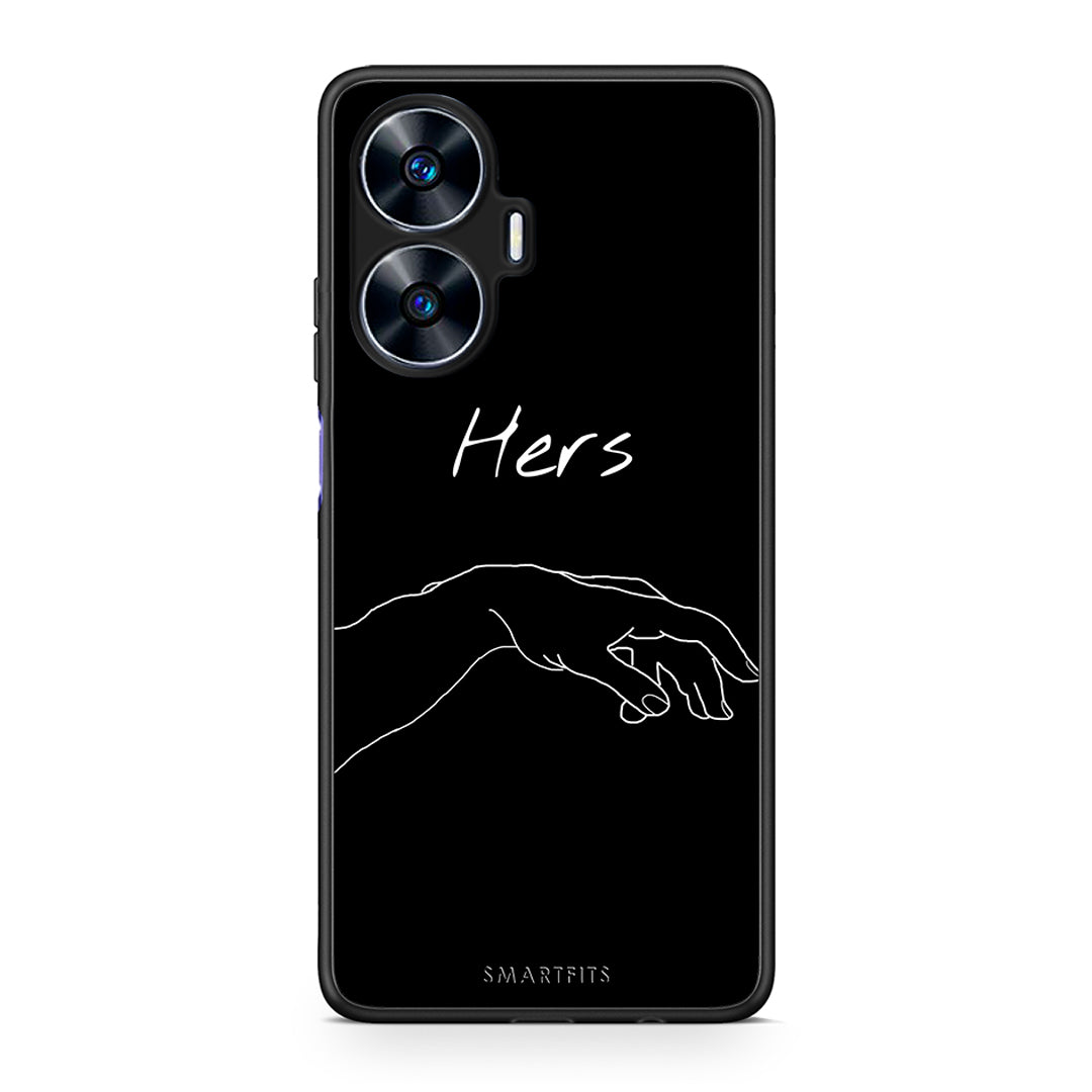 Θήκη Realme C55 Dual Aesthetic Love 1 από τη Smartfits με σχέδιο στο πίσω μέρος και μαύρο περίβλημα | Realme C55 Dual Aesthetic Love 1 Case with Colorful Back and Black Bezels