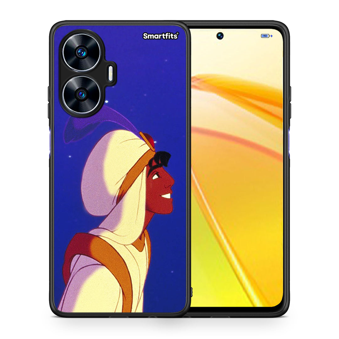 Θήκη Realme C55 Dual Alladin And Jasmine Love 1 από τη Smartfits με σχέδιο στο πίσω μέρος και μαύρο περίβλημα | Realme C55 Dual Alladin And Jasmine Love 1 Case with Colorful Back and Black Bezels