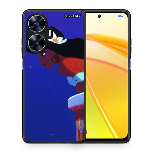 Θήκη Realme C55 Dual Alladin And Jasmine Love 2 από τη Smartfits με σχέδιο στο πίσω μέρος και μαύρο περίβλημα | Realme C55 Dual Alladin And Jasmine Love 2 Case with Colorful Back and Black Bezels