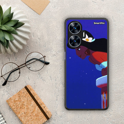 Θήκη Realme C55 Dual Alladin And Jasmine Love 2 από τη Smartfits με σχέδιο στο πίσω μέρος και μαύρο περίβλημα | Realme C55 Dual Alladin And Jasmine Love 2 Case with Colorful Back and Black Bezels