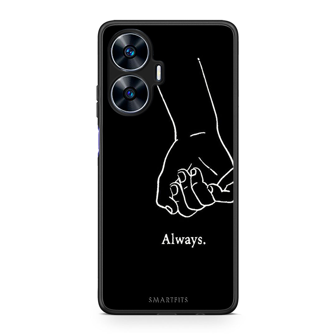 Θήκη Realme C55 Dual Always & Forever 1 από τη Smartfits με σχέδιο στο πίσω μέρος και μαύρο περίβλημα | Realme C55 Dual Always & Forever 1 Case with Colorful Back and Black Bezels