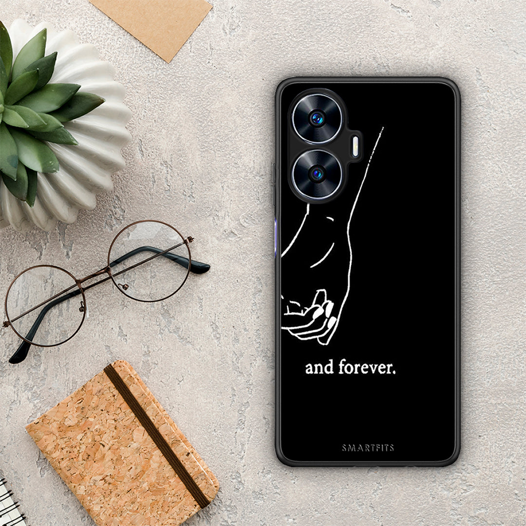 Θήκη Realme C55 Dual Always & Forever 2 από τη Smartfits με σχέδιο στο πίσω μέρος και μαύρο περίβλημα | Realme C55 Dual Always & Forever 2 Case with Colorful Back and Black Bezels