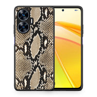 Thumbnail for Θήκη Realme C55 Dual Animal Fashion Snake από τη Smartfits με σχέδιο στο πίσω μέρος και μαύρο περίβλημα | Realme C55 Dual Animal Fashion Snake Case with Colorful Back and Black Bezels