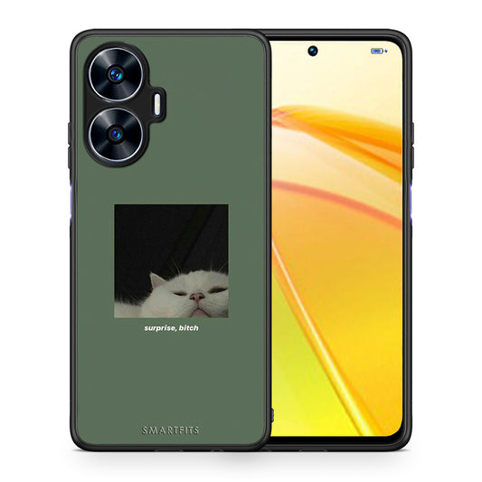 Θήκη Realme C55 Dual Bitch Surprise από τη Smartfits με σχέδιο στο πίσω μέρος και μαύρο περίβλημα | Realme C55 Dual Bitch Surprise Case with Colorful Back and Black Bezels
