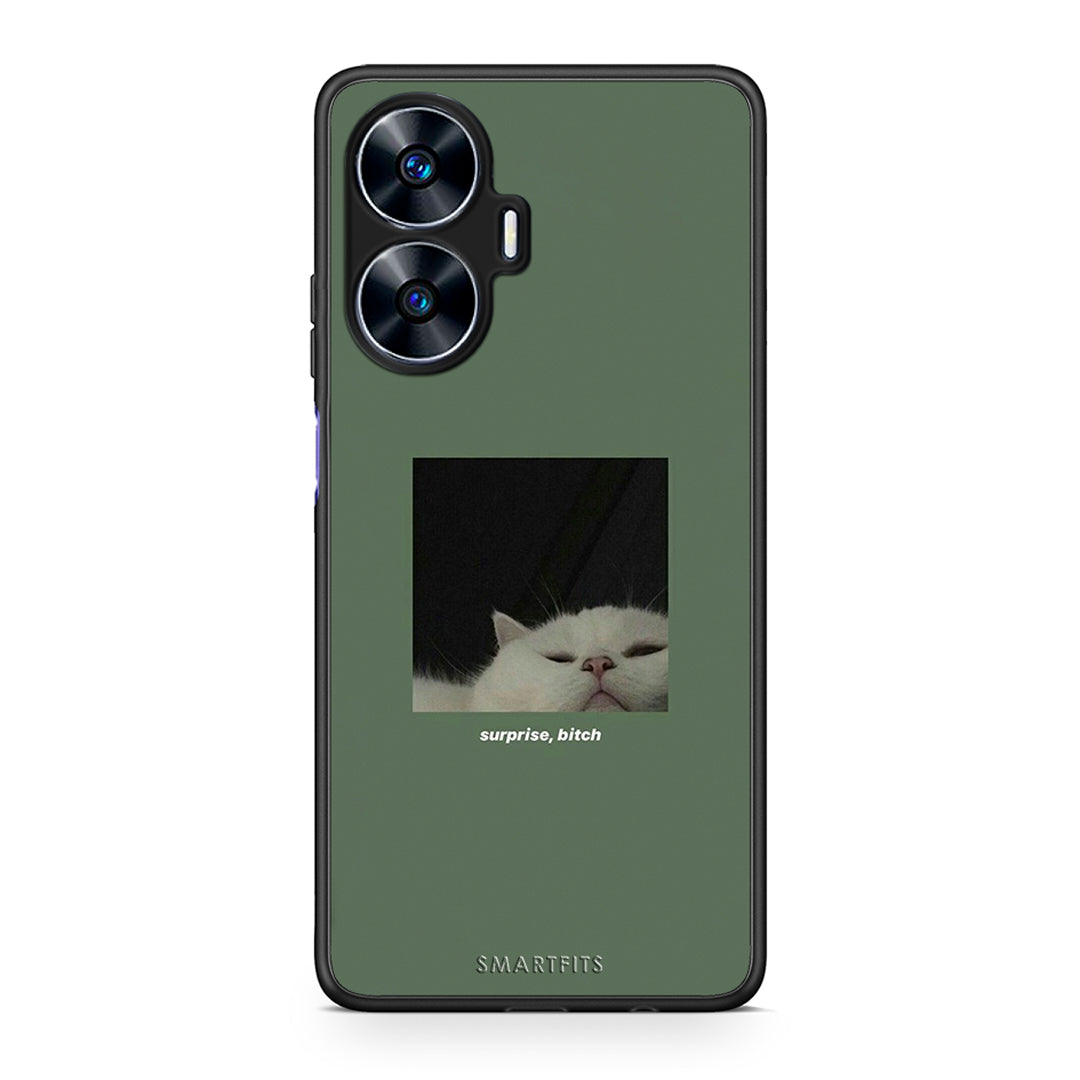 Θήκη Realme C55 Dual Bitch Surprise από τη Smartfits με σχέδιο στο πίσω μέρος και μαύρο περίβλημα | Realme C55 Dual Bitch Surprise Case with Colorful Back and Black Bezels