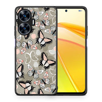 Thumbnail for Θήκη Realme C55 Dual Boho Butterflies από τη Smartfits με σχέδιο στο πίσω μέρος και μαύρο περίβλημα | Realme C55 Dual Boho Butterflies Case with Colorful Back and Black Bezels