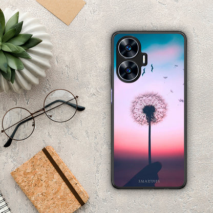 Θήκη Realme C55 Dual Boho Wish από τη Smartfits με σχέδιο στο πίσω μέρος και μαύρο περίβλημα | Realme C55 Dual Boho Wish Case with Colorful Back and Black Bezels