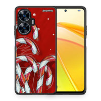 Thumbnail for Θήκη Realme C55 Dual Candy Cane από τη Smartfits με σχέδιο στο πίσω μέρος και μαύρο περίβλημα | Realme C55 Dual Candy Cane Case with Colorful Back and Black Bezels