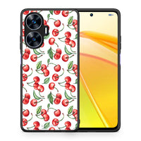 Thumbnail for Θήκη Realme C55 Dual Cherry Summer από τη Smartfits με σχέδιο στο πίσω μέρος και μαύρο περίβλημα | Realme C55 Dual Cherry Summer Case with Colorful Back and Black Bezels