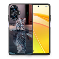 Thumbnail for Θήκη Realme C55 Dual Cute Tiger από τη Smartfits με σχέδιο στο πίσω μέρος και μαύρο περίβλημα | Realme C55 Dual Cute Tiger Case with Colorful Back and Black Bezels