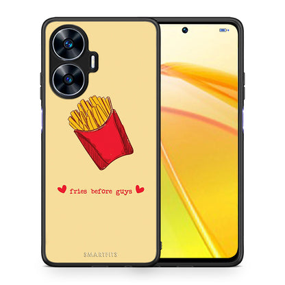 Θήκη Realme C55 Dual Fries Before Guys από τη Smartfits με σχέδιο στο πίσω μέρος και μαύρο περίβλημα | Realme C55 Dual Fries Before Guys Case with Colorful Back and Black Bezels