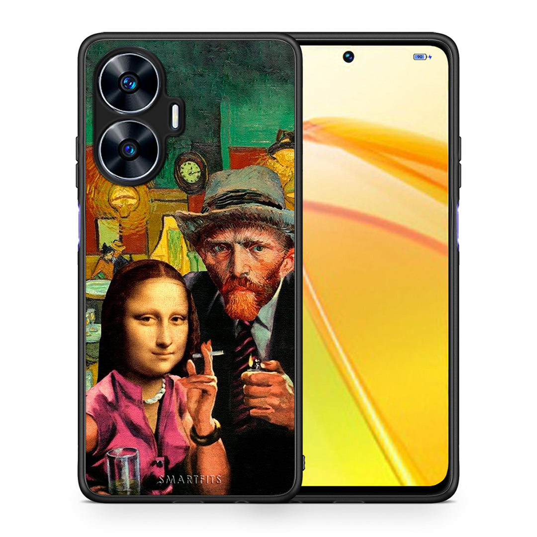 Θήκη Realme C55 Dual Funny Art από τη Smartfits με σχέδιο στο πίσω μέρος και μαύρο περίβλημα | Realme C55 Dual Funny Art Case with Colorful Back and Black Bezels