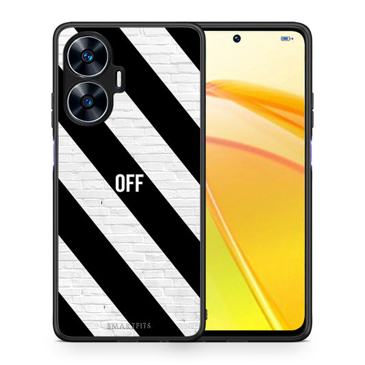 Θήκη Realme C55 Dual Get Off από τη Smartfits με σχέδιο στο πίσω μέρος και μαύρο περίβλημα | Realme C55 Dual Get Off Case with Colorful Back and Black Bezels