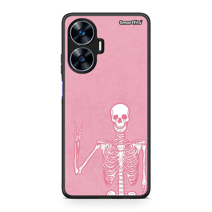 Θήκη Realme C55 Dual Halloween Motivation από τη Smartfits με σχέδιο στο πίσω μέρος και μαύρο περίβλημα | Realme C55 Dual Halloween Motivation Case with Colorful Back and Black Bezels