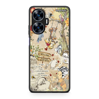 Θήκη Realme C55 Dual Happy Friends από τη Smartfits με σχέδιο στο πίσω μέρος και μαύρο περίβλημα | Realme C55 Dual Happy Friends Case with Colorful Back and Black Bezels