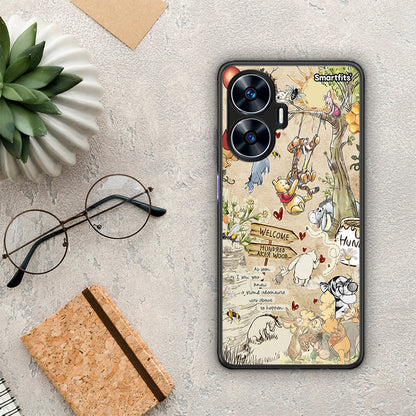 Θήκη Realme C55 Dual Happy Friends από τη Smartfits με σχέδιο στο πίσω μέρος και μαύρο περίβλημα | Realme C55 Dual Happy Friends Case with Colorful Back and Black Bezels