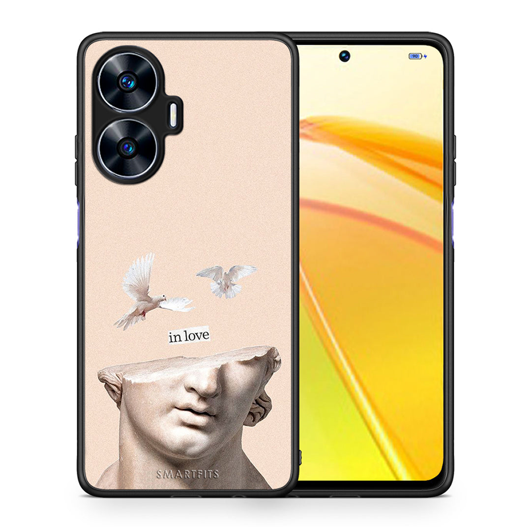 Θήκη Realme C55 Dual In Love από τη Smartfits με σχέδιο στο πίσω μέρος και μαύρο περίβλημα | Realme C55 Dual In Love Case with Colorful Back and Black Bezels