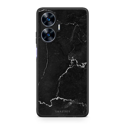 Θήκη Realme C55 Dual Marble Black από τη Smartfits με σχέδιο στο πίσω μέρος και μαύρο περίβλημα | Realme C55 Dual Marble Black Case with Colorful Back and Black Bezels