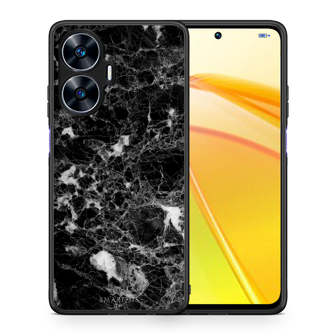 Θήκη Realme C55 Dual Marble Male από τη Smartfits με σχέδιο στο πίσω μέρος και μαύρο περίβλημα | Realme C55 Dual Marble Male Case with Colorful Back and Black Bezels