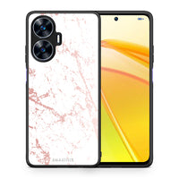 Thumbnail for Θήκη Realme C55 Dual Marble Pink Splash από τη Smartfits με σχέδιο στο πίσω μέρος και μαύρο περίβλημα | Realme C55 Dual Marble Pink Splash Case with Colorful Back and Black Bezels