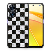 Thumbnail for Θήκη Realme C55 Dual Marble Square Geometric από τη Smartfits με σχέδιο στο πίσω μέρος και μαύρο περίβλημα | Realme C55 Dual Marble Square Geometric Case with Colorful Back and Black Bezels