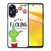 Thumbnail for Θήκη Realme C55 Dual Merry F Xmas από τη Smartfits με σχέδιο στο πίσω μέρος και μαύρο περίβλημα | Realme C55 Dual Merry F Xmas Case with Colorful Back and Black Bezels