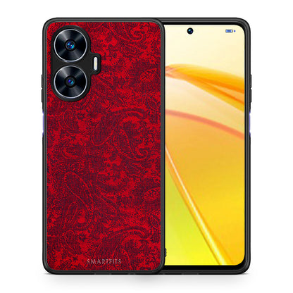 Θήκη Realme C55 Dual Paisley Cashmere από τη Smartfits με σχέδιο στο πίσω μέρος και μαύρο περίβλημα | Realme C55 Dual Paisley Cashmere Case with Colorful Back and Black Bezels