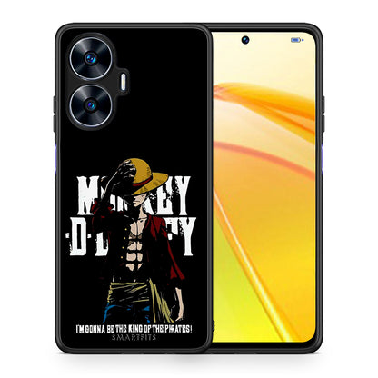 Θήκη Realme C55 Dual Pirate King από τη Smartfits με σχέδιο στο πίσω μέρος και μαύρο περίβλημα | Realme C55 Dual Pirate King Case with Colorful Back and Black Bezels