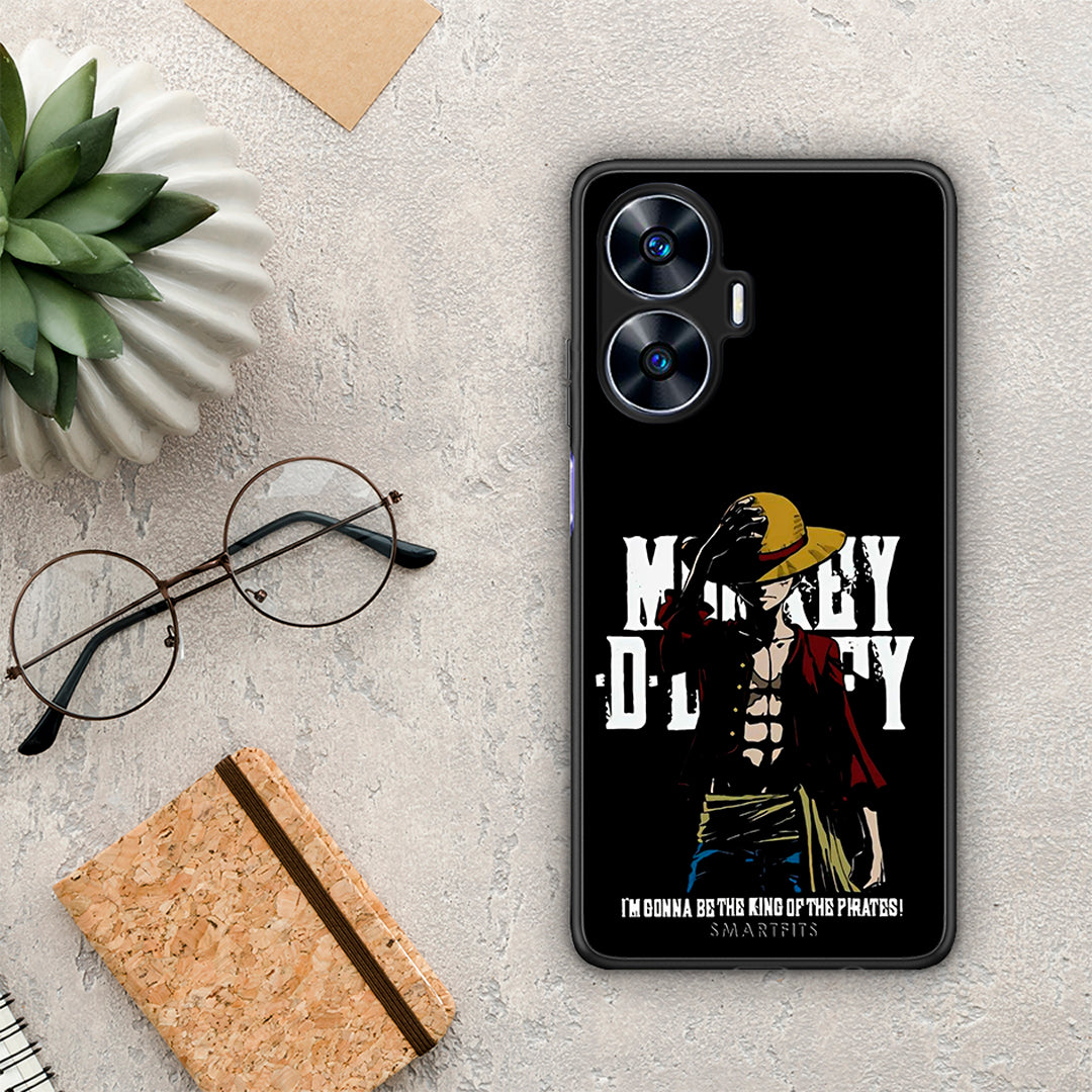 Θήκη Realme C55 Dual Pirate King από τη Smartfits με σχέδιο στο πίσω μέρος και μαύρο περίβλημα | Realme C55 Dual Pirate King Case with Colorful Back and Black Bezels