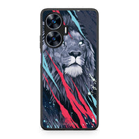 Thumbnail for Θήκη Realme C55 Dual PopArt Lion Designer από τη Smartfits με σχέδιο στο πίσω μέρος και μαύρο περίβλημα | Realme C55 Dual PopArt Lion Designer Case with Colorful Back and Black Bezels