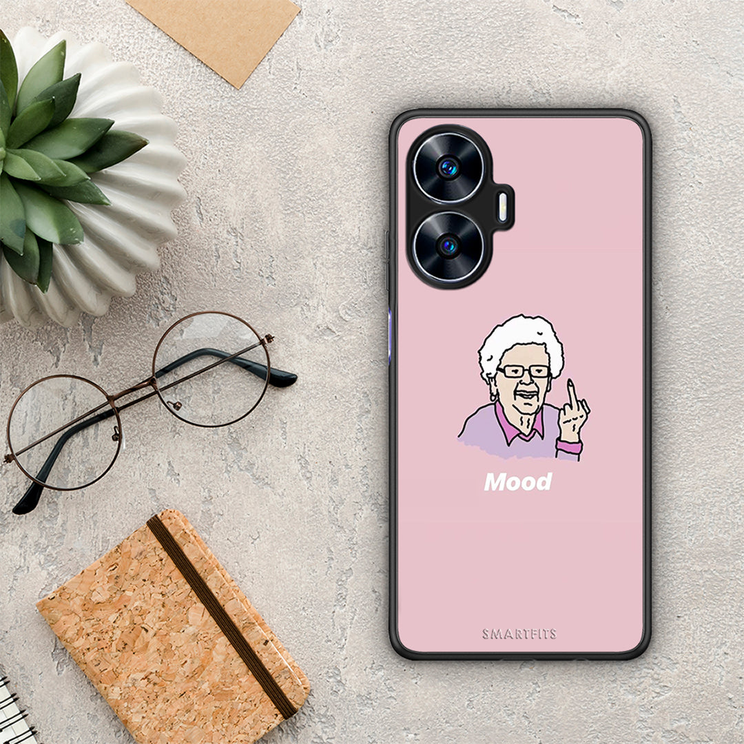 Θήκη Realme C55 Dual PopArt Mood από τη Smartfits με σχέδιο στο πίσω μέρος και μαύρο περίβλημα | Realme C55 Dual PopArt Mood Case with Colorful Back and Black Bezels