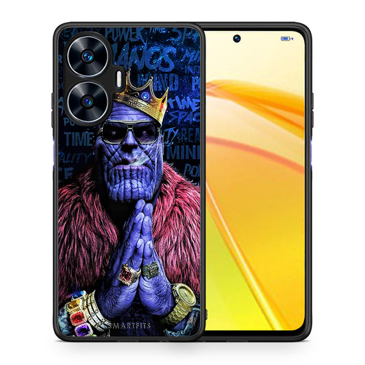 Θήκη Realme C55 Dual PopArt Thanos από τη Smartfits με σχέδιο στο πίσω μέρος και μαύρο περίβλημα | Realme C55 Dual PopArt Thanos Case with Colorful Back and Black Bezels