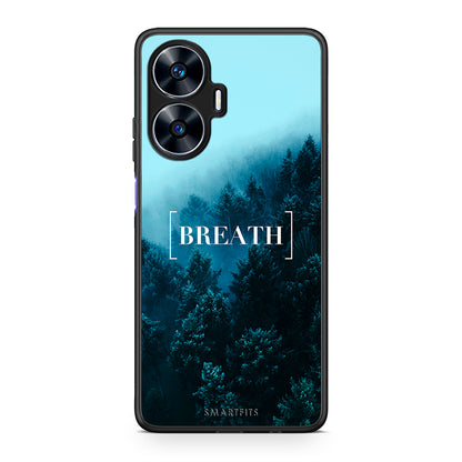 Θήκη Realme C55 Dual Quote Breath από τη Smartfits με σχέδιο στο πίσω μέρος και μαύρο περίβλημα | Realme C55 Dual Quote Breath Case with Colorful Back and Black Bezels