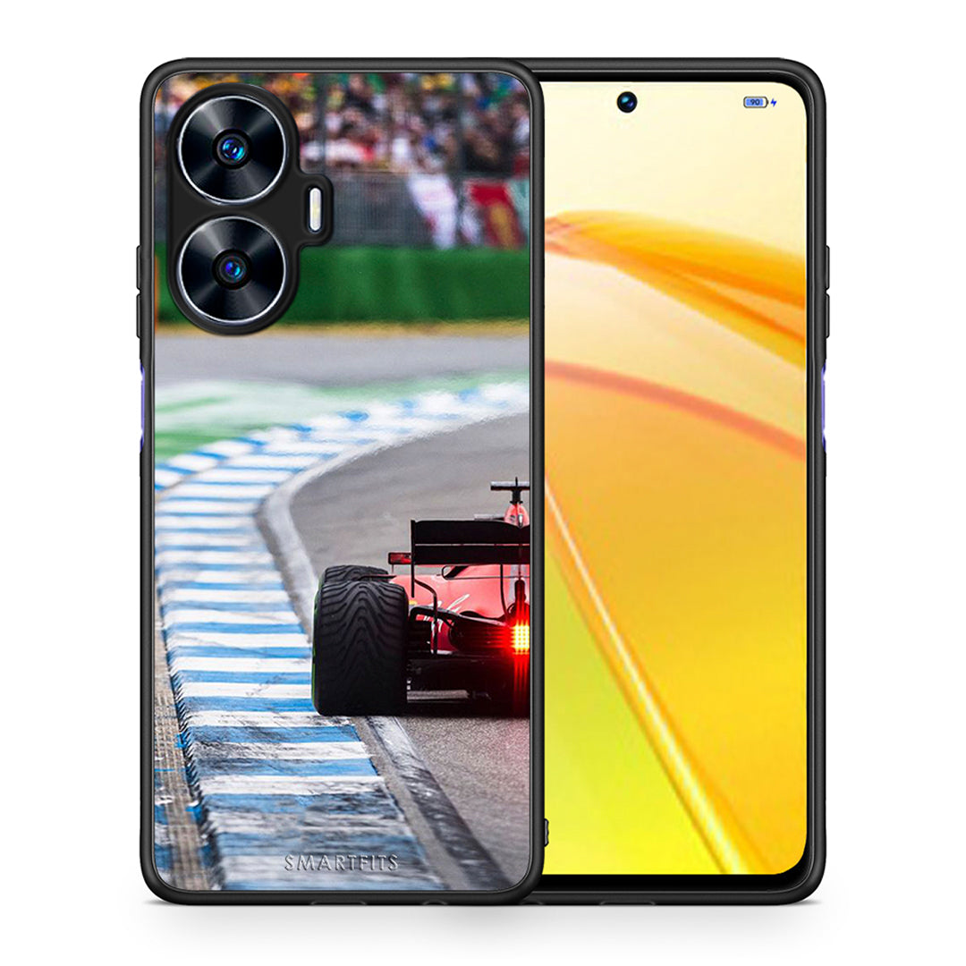 Θήκη Realme C55 Dual Racing Vibes από τη Smartfits με σχέδιο στο πίσω μέρος και μαύρο περίβλημα | Realme C55 Dual Racing Vibes Case with Colorful Back and Black Bezels